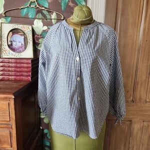 FREE ASSEMBLY Plaid Top Size Large